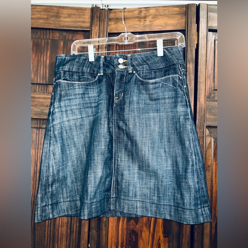 Banana Republic Dark Denim A-Line Skirt
